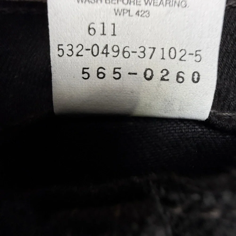 Levis 565 Loose Fit Wide Leg Jeans Mens 29x34 Black Denim USA NOS NWT